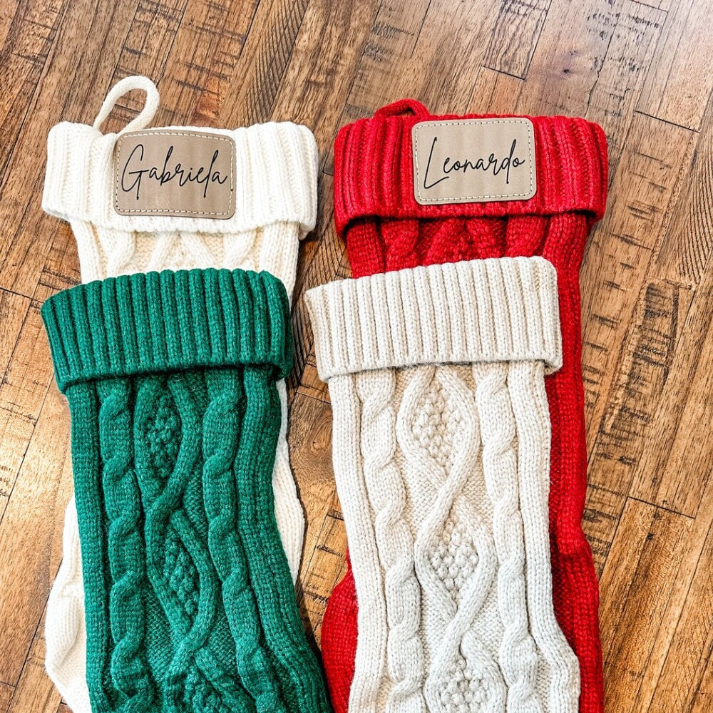 Personalized Knit Christmas Stocking