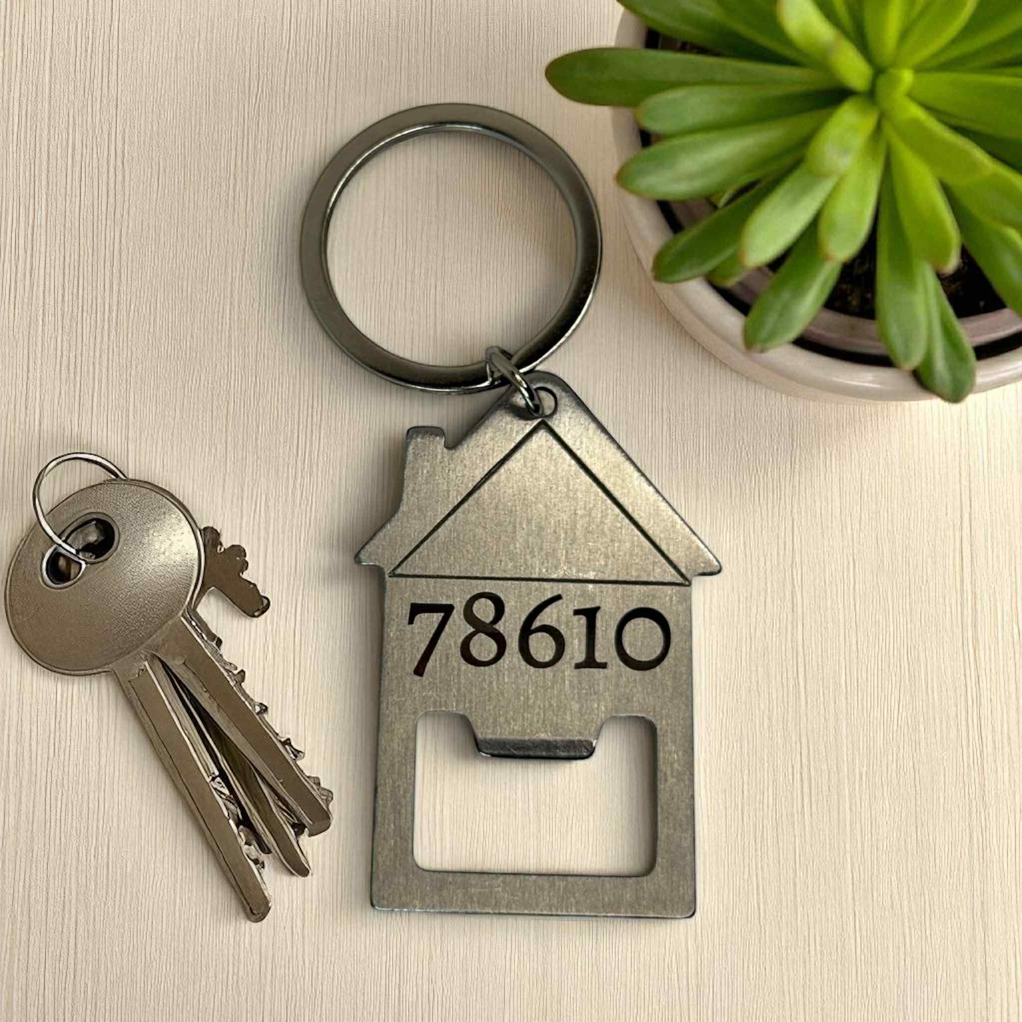 House Bottle Opener Key Chain