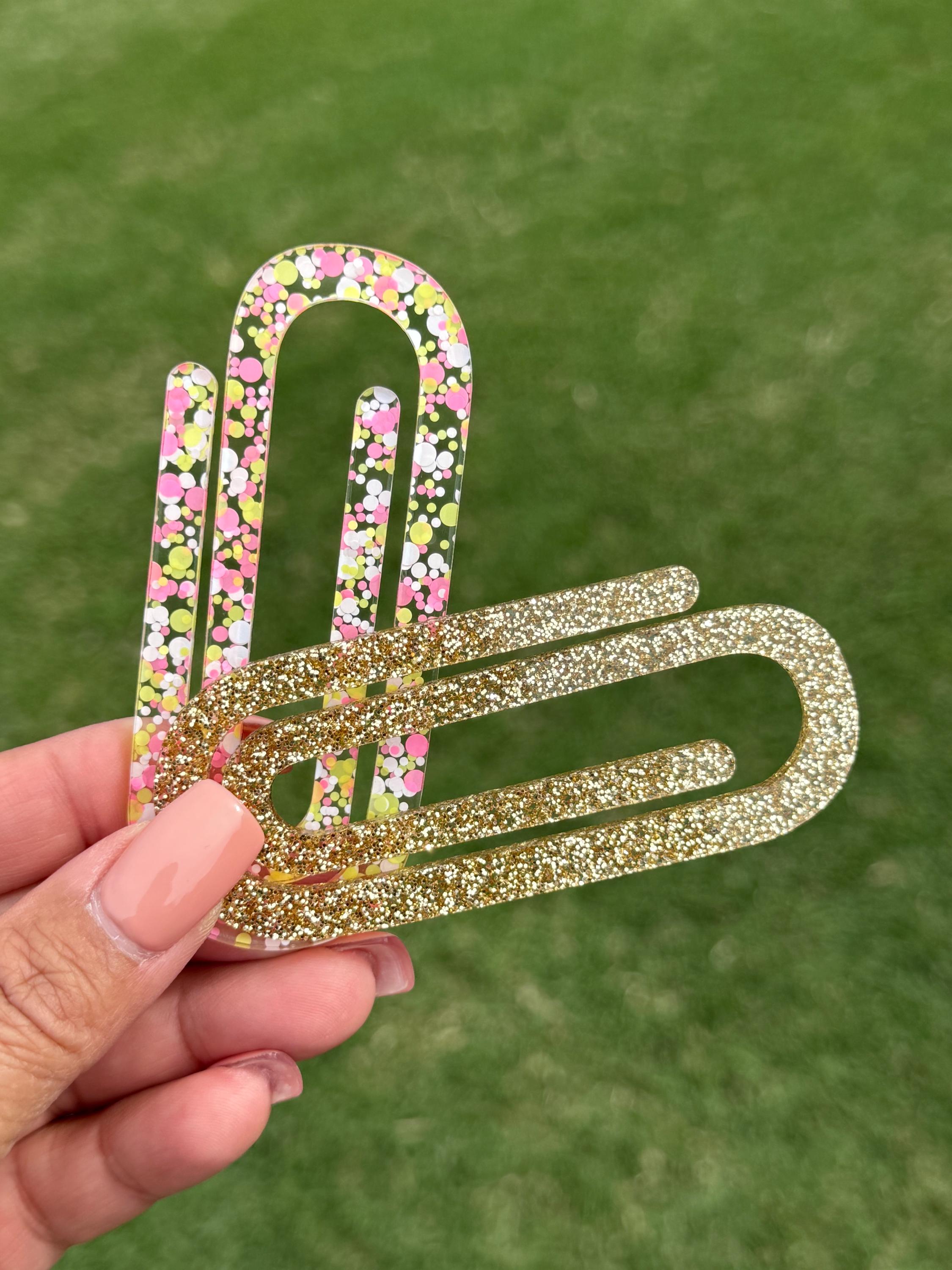 Jumbo Acrylic Paperclip Bookmarks