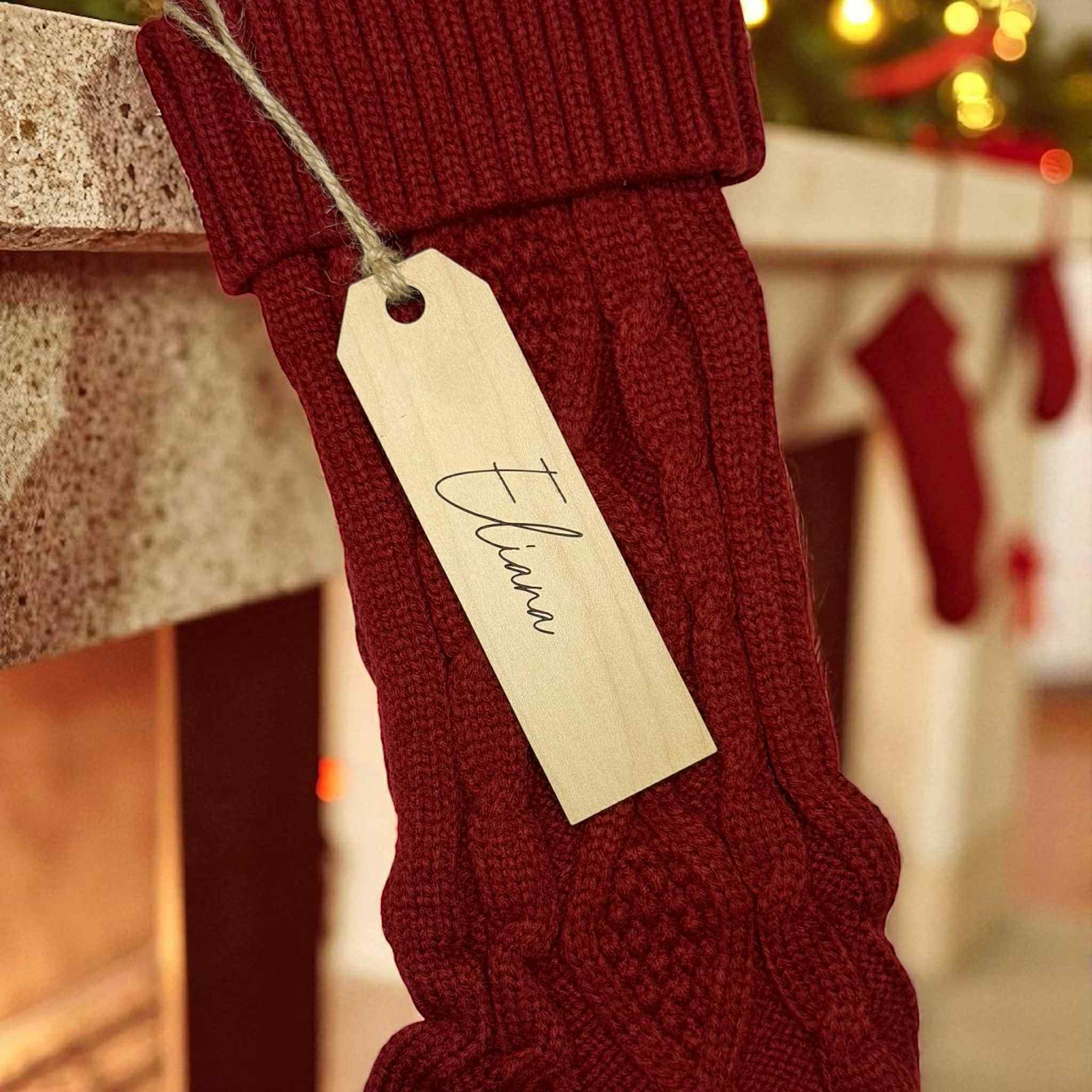 Personalized Christmas Stocking Name Tags