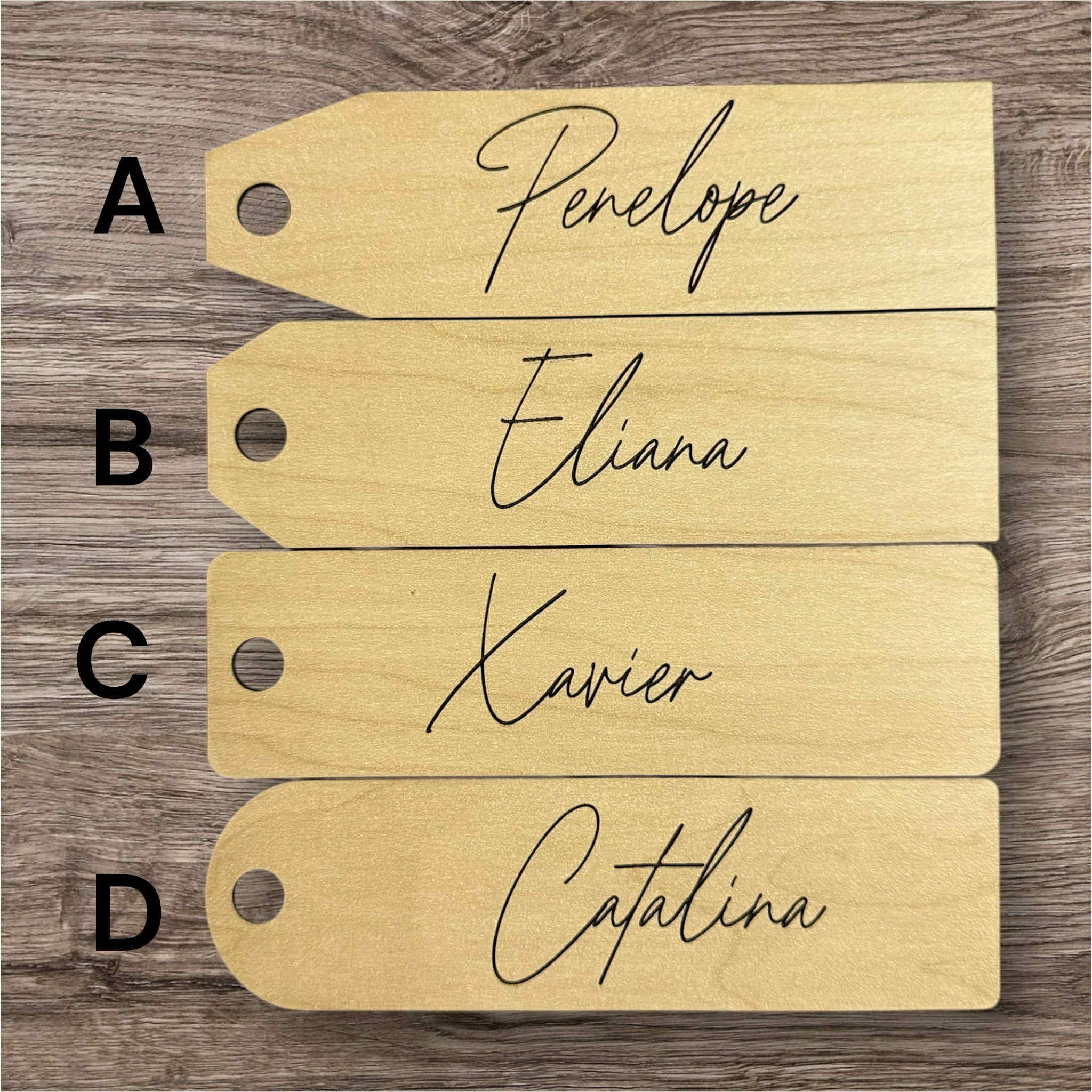 Personalized Christmas Stocking Name Tags
