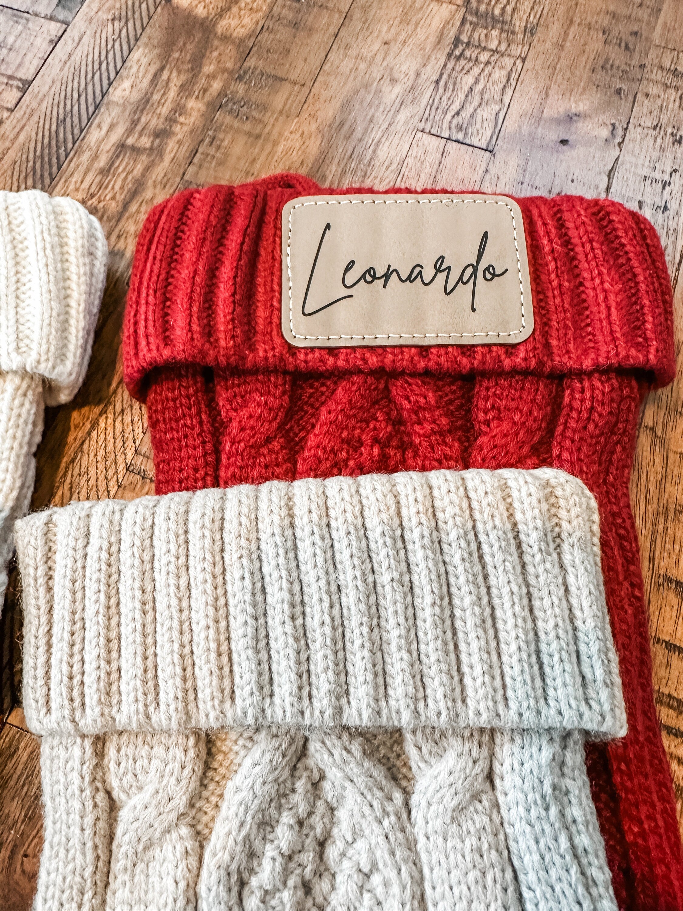 Personalized Knit Christmas Stocking
