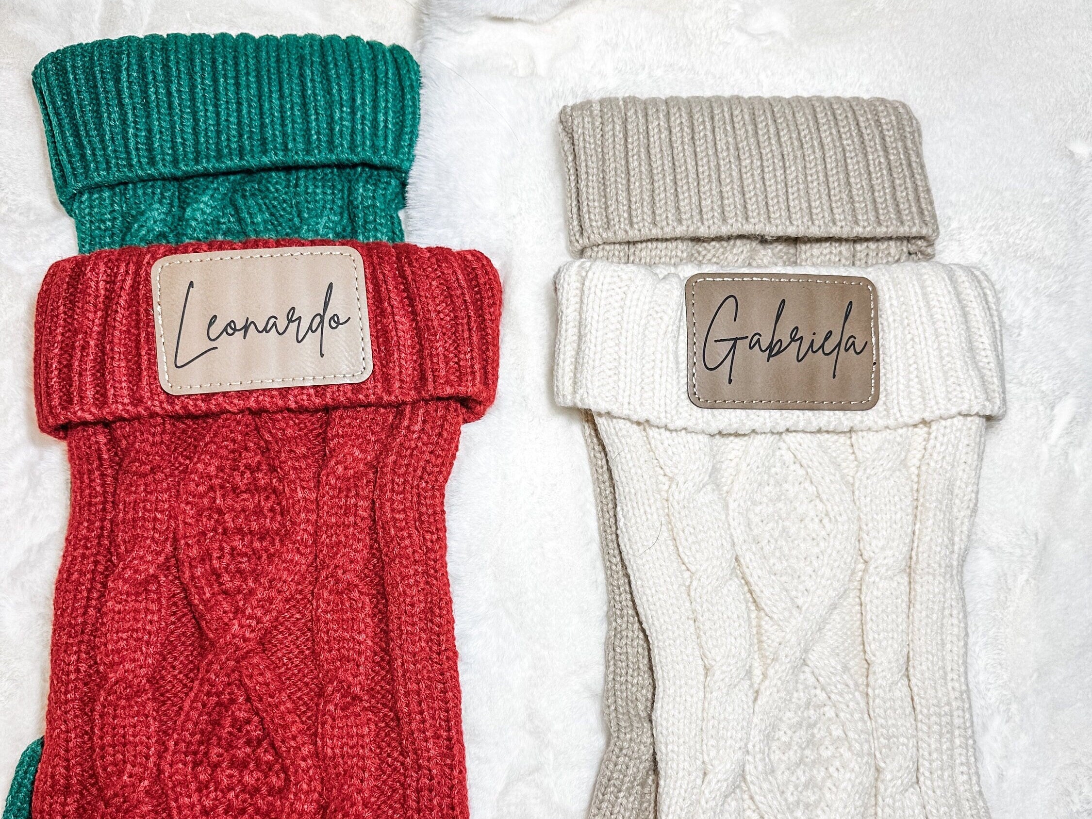 Personalized Knit Christmas Stocking