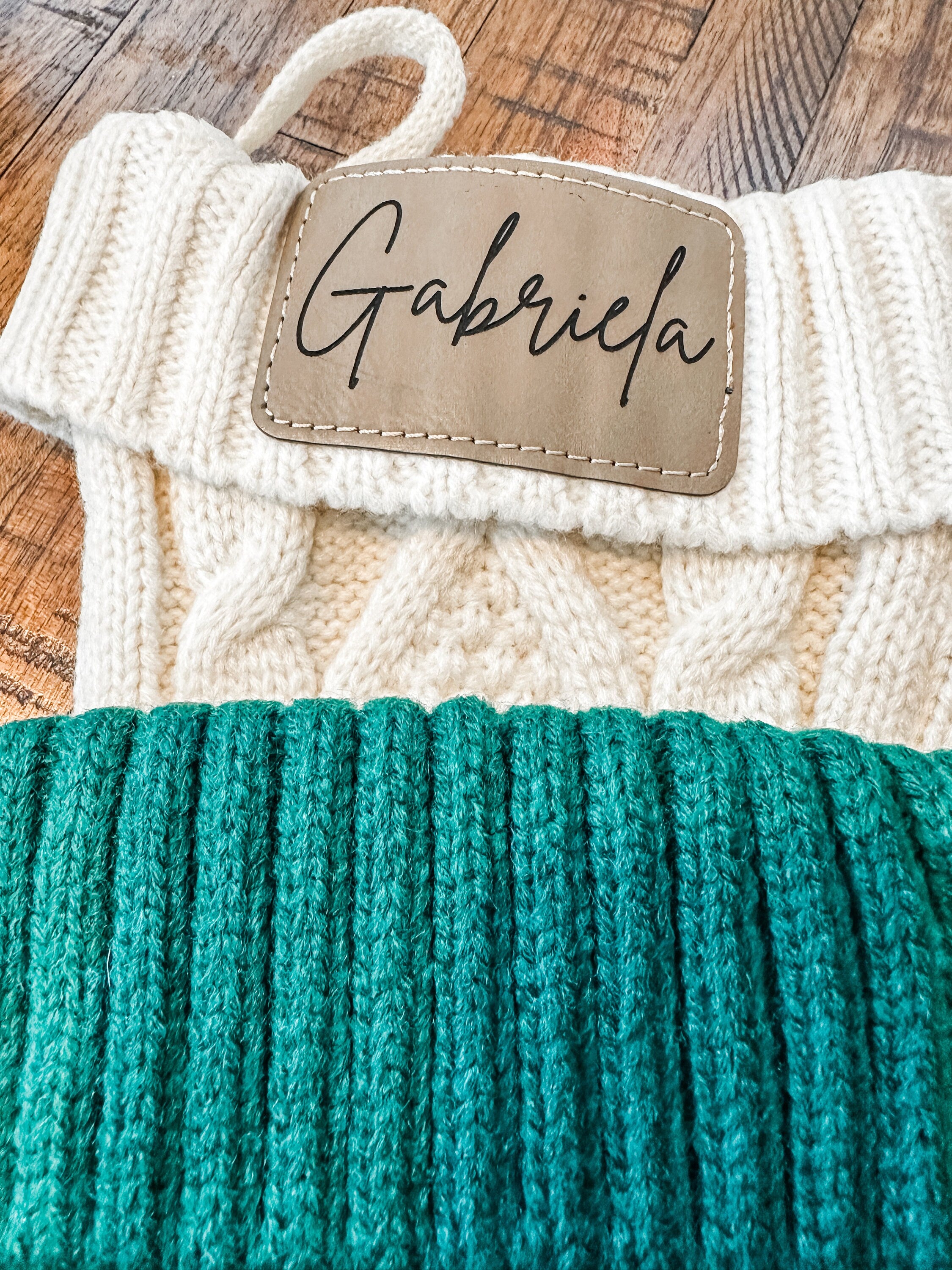 Personalized Knit Christmas Stocking