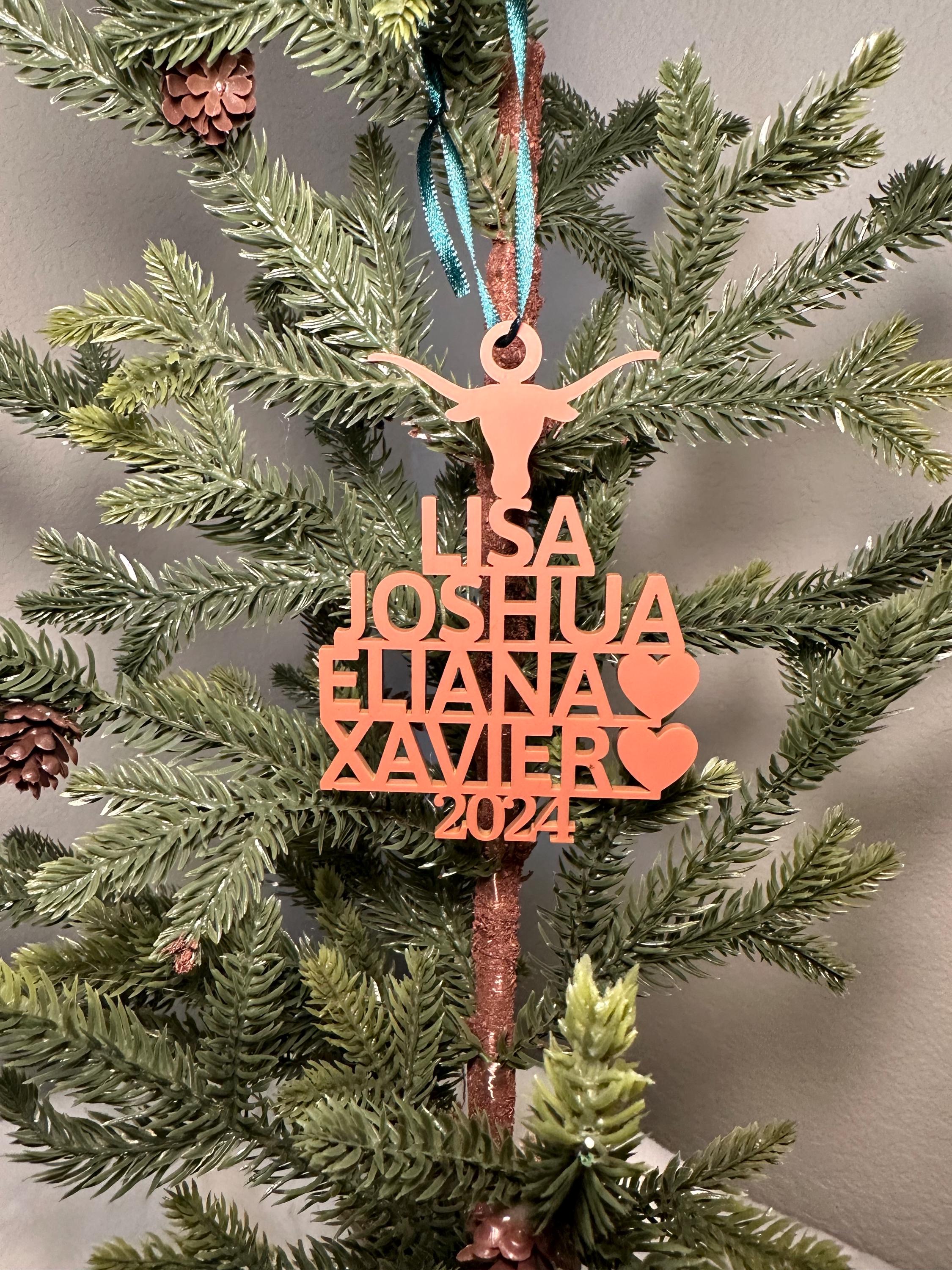 Longhorn Family Ornament