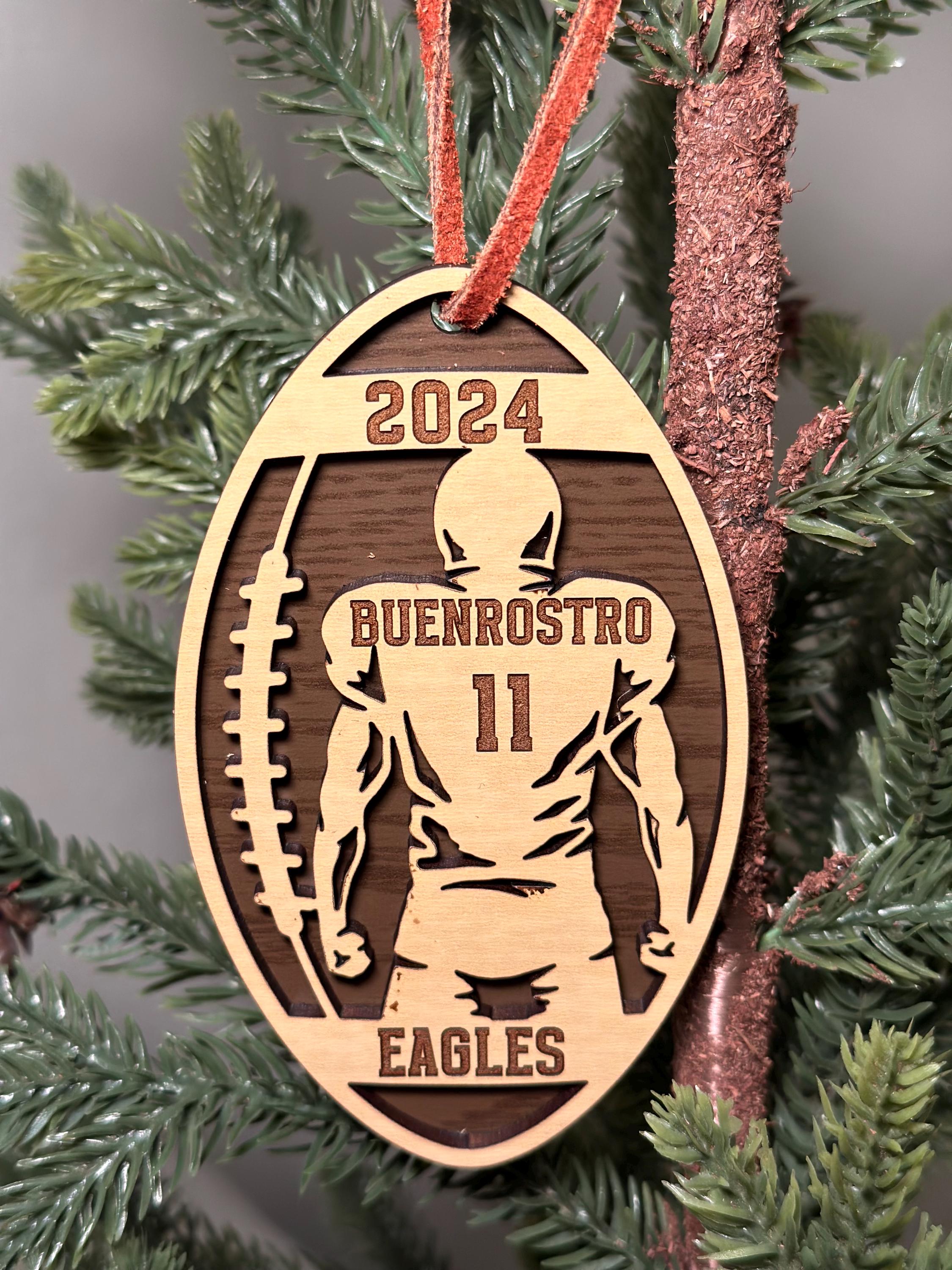Personalized Football Ornament