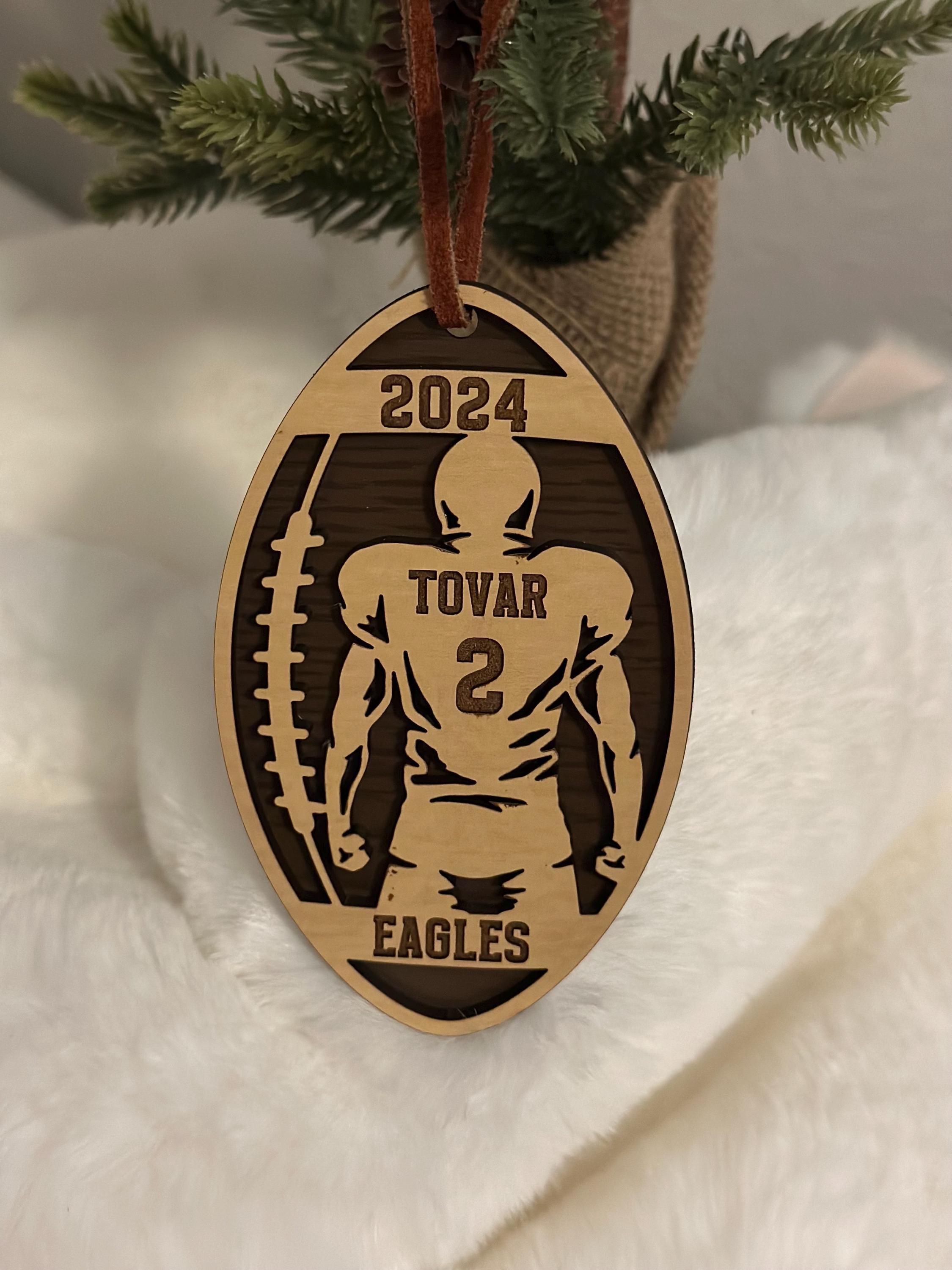 Personalized Football Ornament