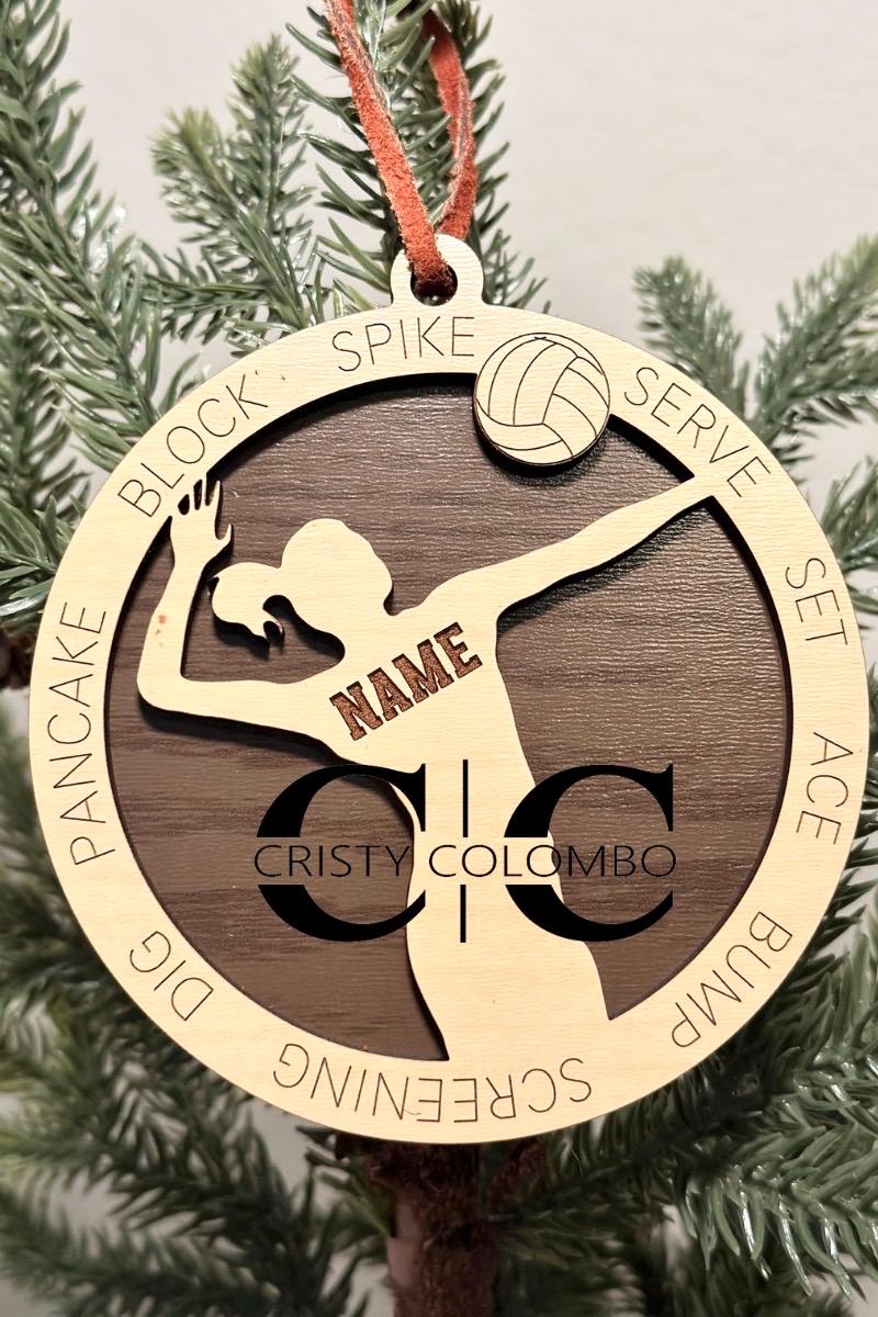 Personalized Volleyball Ornament