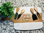 Personalized Marble & Acacia Wood Serving Board