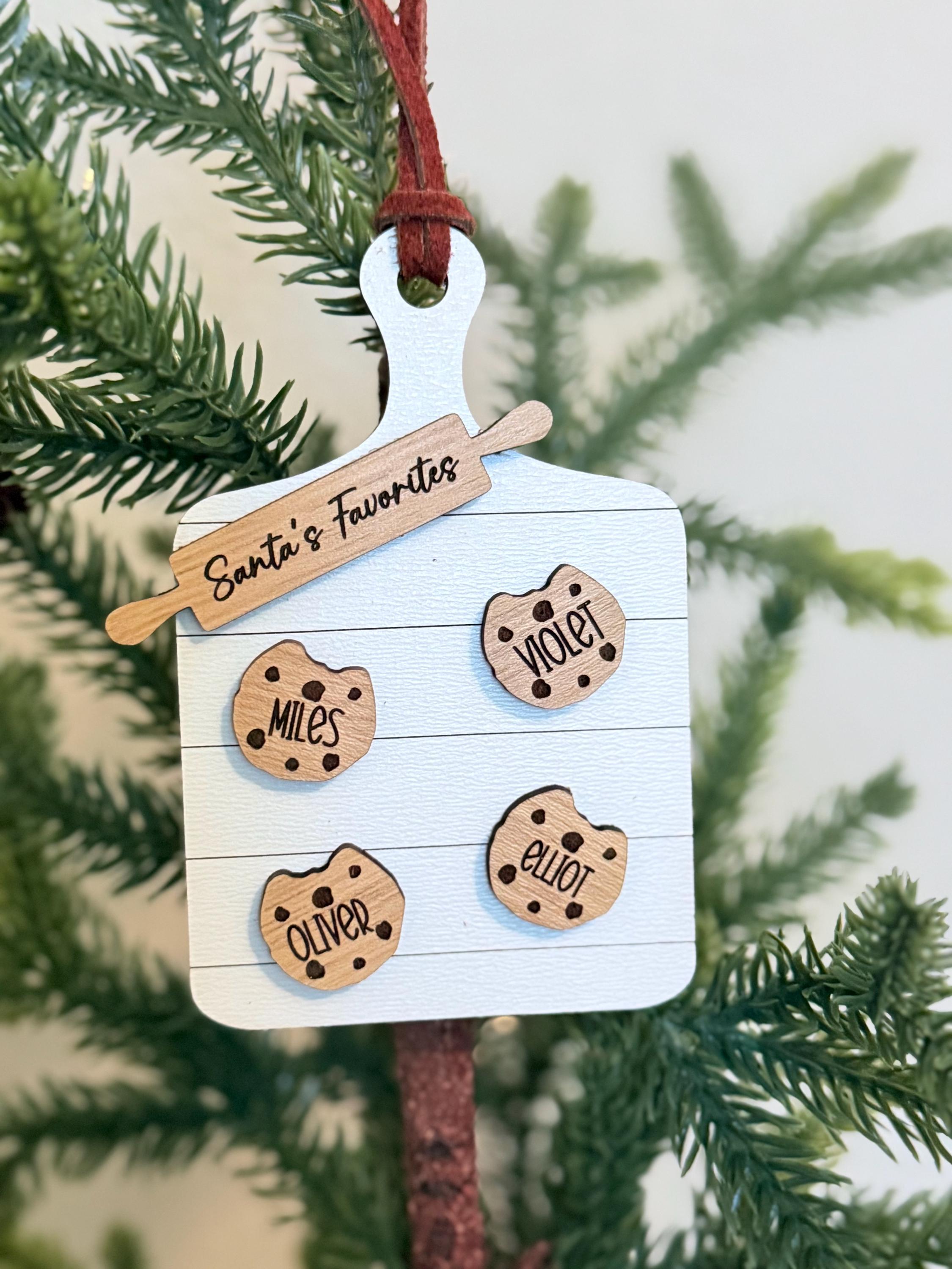 Custom family cookie ornament