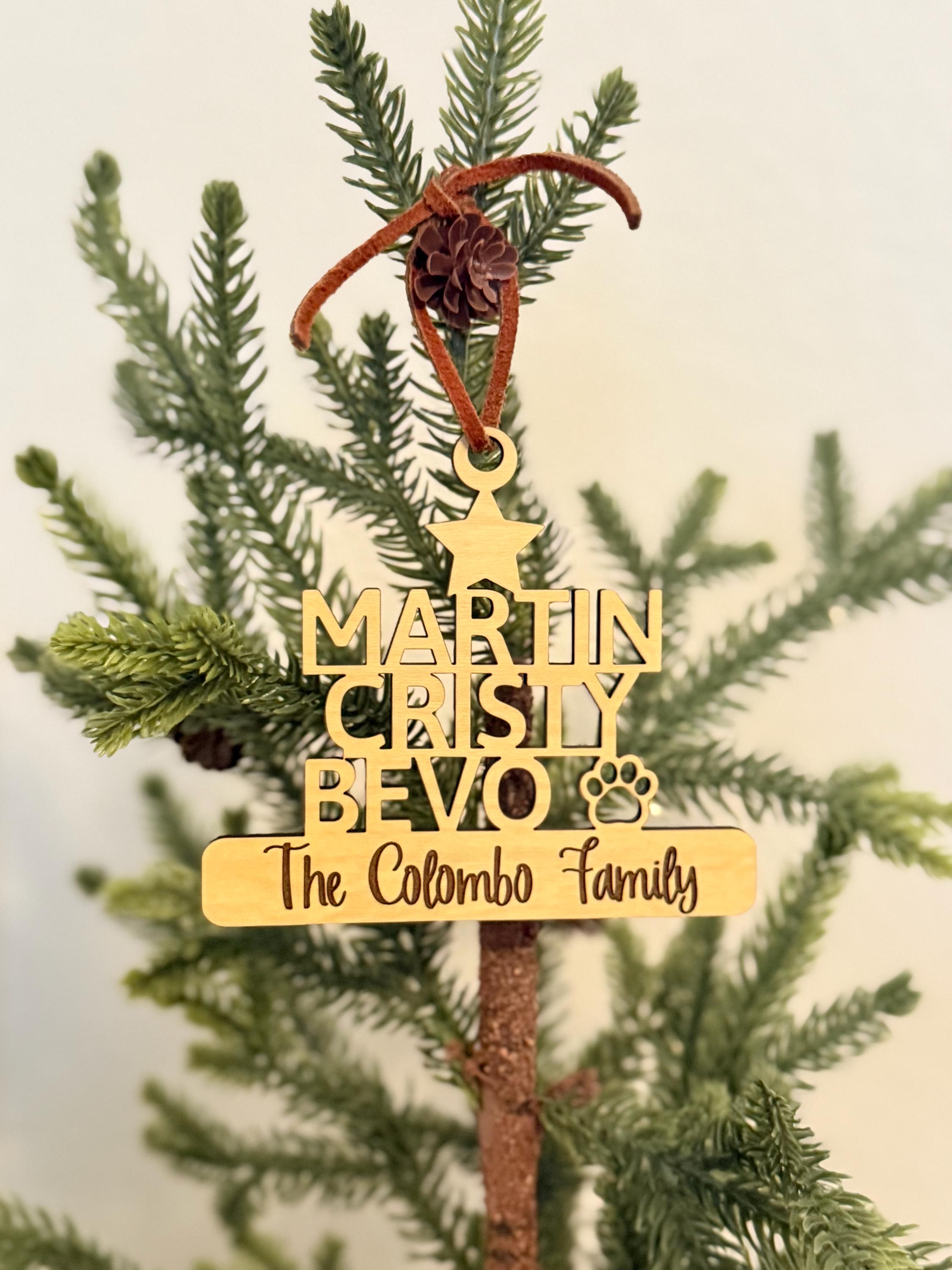Family Name Ornament