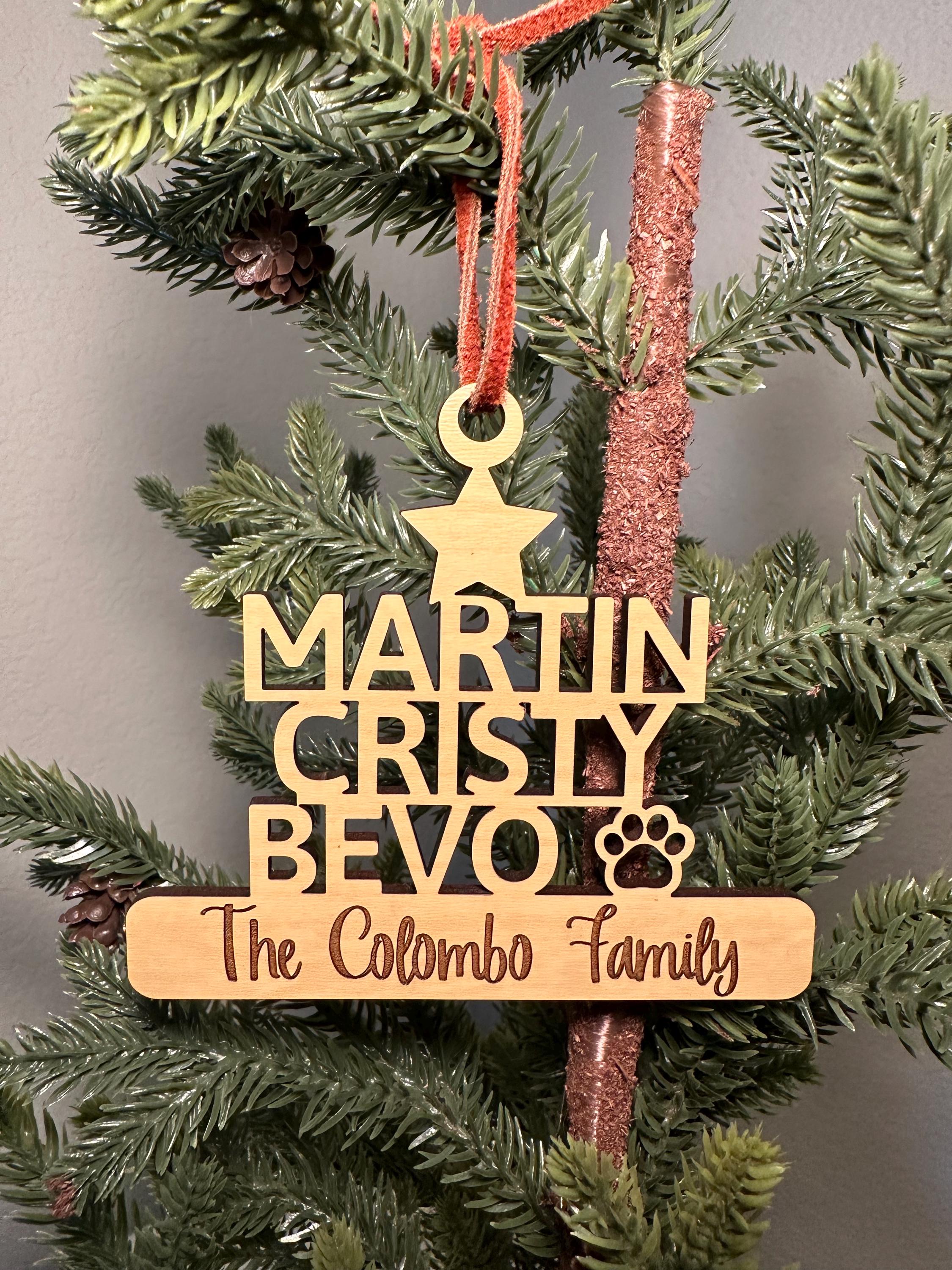 Family Name Ornament
